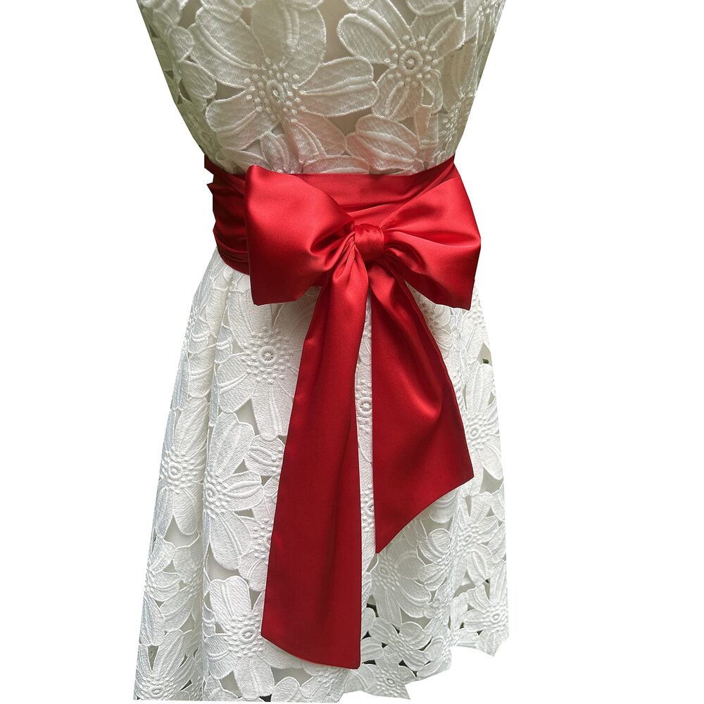 6879 Women Satin Sash Belts For Bridal Bridesmaid Dresses Girls Waist